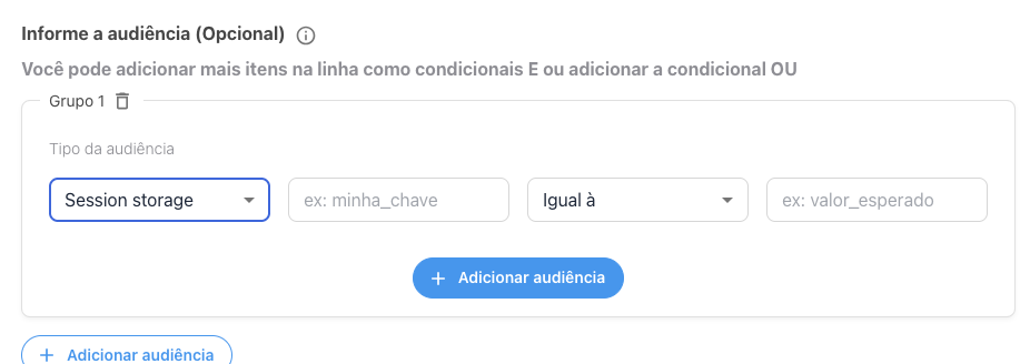 Session storage — chave e valor