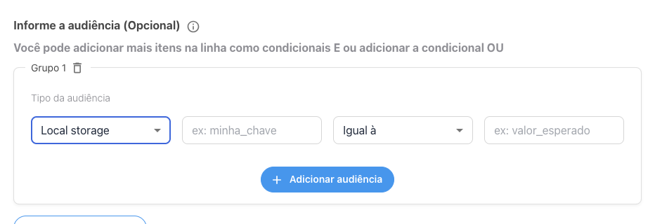 Local storage — chave e valor